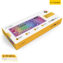 E-YOOSO Z-99 Ultra RGB Tri-Mode Wireless Mechanical Gaming Keyboard Transparent Purple with Silverwood Switch and Screen 9 E-YOOSO Z-99 Ultra